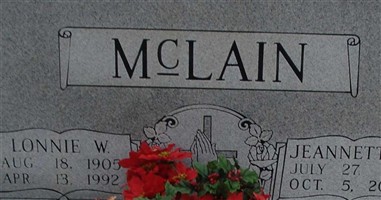 Lonnie W McLain Lonnie W McLain