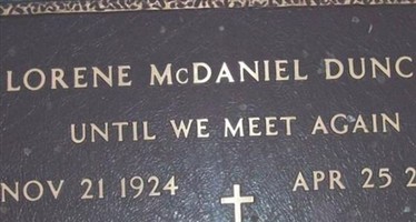 Lorene McDaniel Duncan Lorene McDaniel Duncan