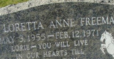 Loretta Anne "Lorie" Freeman Loretta Anne "Lorie" Freeman