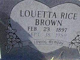 Louetta Rice Brown Louetta Rice Brown