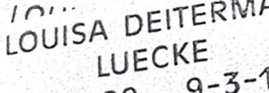 Louisa Josephina Deiterman Luecke Louisa Josephina Deiterman Luecke