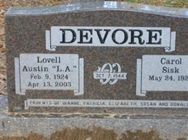 Lovell Austin "L.A." DeVore, Jr Lovell Austin "L.A." DeVore, Jr