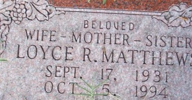 Loyce R. Matthews Loyce R. Matthews