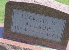Lucretia M Allsup Lucretia M Allsup