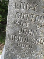 Lucy Ann Cotton Nicholson Lucy Ann Cotton Nicholson