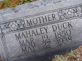 Lucy Ann Mahalia (Mahaley) Maness Duck