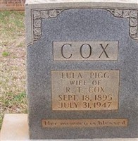 Lula Ruth Pigg Cox Lula Ruth Pigg Cox