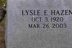 Lysle E Hazen Lysle E Hazen