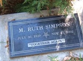 M Ruth Simpson M Ruth Simpson