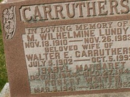 M. Wilhelmine Lundy Carruthers M. Wilhelmine Lundy Carruthers