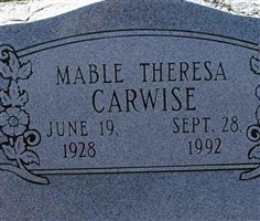 Mable Theresa CARWISE Mable Theresa CARWISE