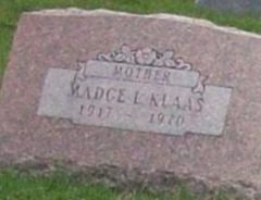 Madge L. Klaas Madge L. Klaas