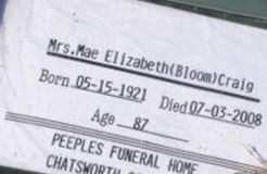 Mae Elizabeth Bloom Graig