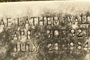 MAE LATHEM WALDREP MAE LATHEM WALDREP