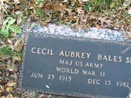 Maj Cecil A. Bales, Sr