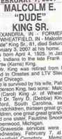 Malcom E. King, Sr Malcom E. King, Sr