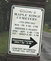 Maple Ridge Cemetery Maple Ridge Cemetery