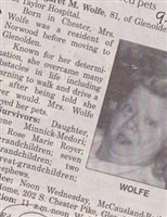 Margaret M Wolfe