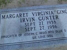 Margaret Virginia "Ginger" Irvin Gunter