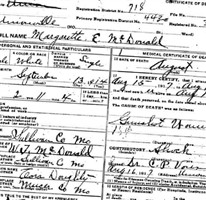 Margarette Eliza "Margaret" McDonald Margarette Eliza "Margaret" McDonald