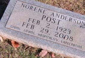 Margie Norene Anderson Post Margie Norene Anderson Post
