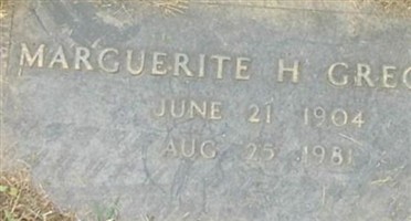 Marguerite H Gregory Marguerite H Gregory