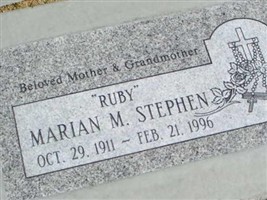 Marian M "Ruby" Mathison Stephen Marian M "Ruby" Mathison Stephen