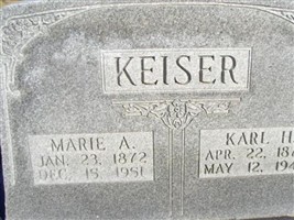 Marie A. (?) Keiser