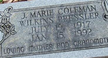 J. Marie Coleman Wilkins - Pressler