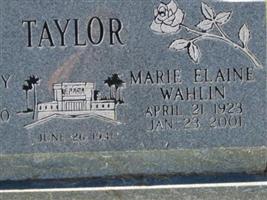 Marie Elaine Wahlin Taylor