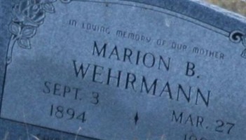 Marion B Wehrmann Marion B Wehrmann