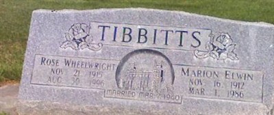 Marion Elwin Tibbitts Marion Elwin Tibbitts