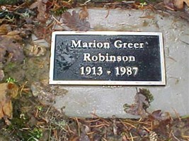 Marion Greer Robinson Marion Greer Robinson