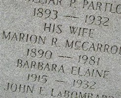 Marion R (McCarroll) Partlow Marion R (McCarroll) Partlow