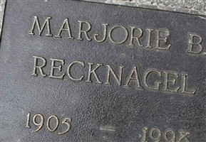 Marjorie B Recknagel