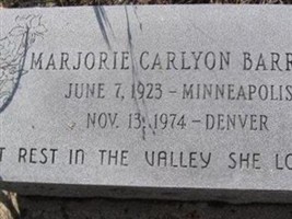 Marjorie Carlyon Barrett Marjorie Carlyon Barrett