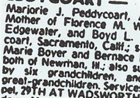 Marjorie J. Peddycoart