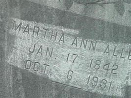 Martha Ann Allen Martha Ann Allen