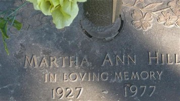 Martha Ann Hill Martha Ann Hill