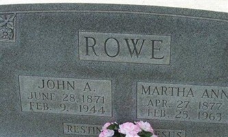 Martha Ann Rowe Martha Ann Rowe