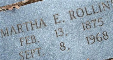 Martha "Mattie" E. Buchanan Simerly Rollins Martha "Mattie" E. Buchanan Simerly Rollins