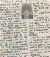 Martha E. Robinson Adrianson Martha E. Robinson Adrianson