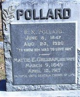 Martha Elizabeth "Mattie" Gresham Pollard Martha Elizabeth "Mattie" Gresham Pollard