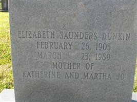 Martha Elizabeth Saunders Dunkin Martha Elizabeth Saunders Dunkin
