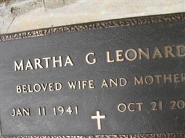 Martha G. Leonard Martha G. Leonard