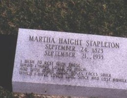 Martha Haight Stapleton