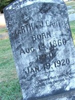 Martha J. Inman Carter Martha J. Inman Carter