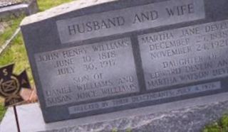 Martha Jane Devlin Williams Martha Jane Devlin Williams