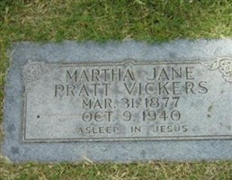 Martha Jane Pratt Vickers
