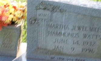 Martha Jewel Miles Hammonds Watts Martha Jewel Miles Hammonds Watts